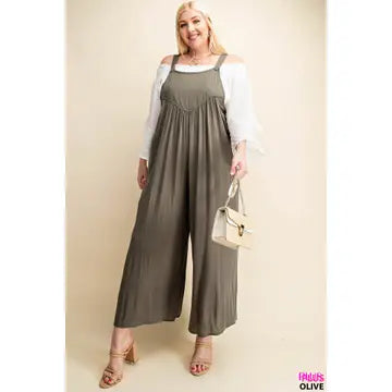 Effortless Olive Wide-Leg Jumper