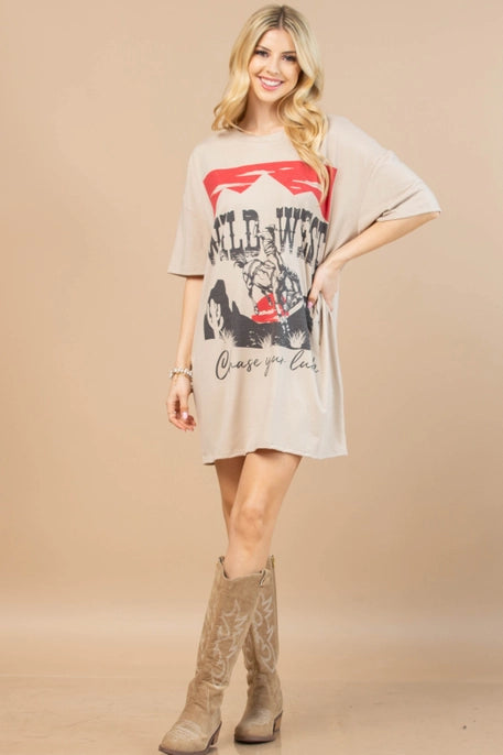 Wild West Graphic Tee Dress