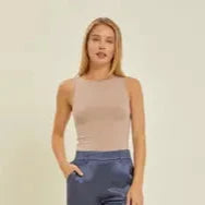 Basic Boat-Neck Tank - White